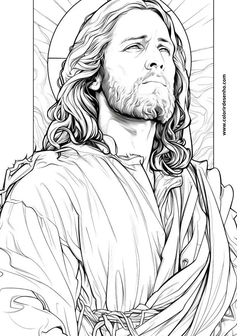 Realistic Jesus Christ Coloring Pages 2
