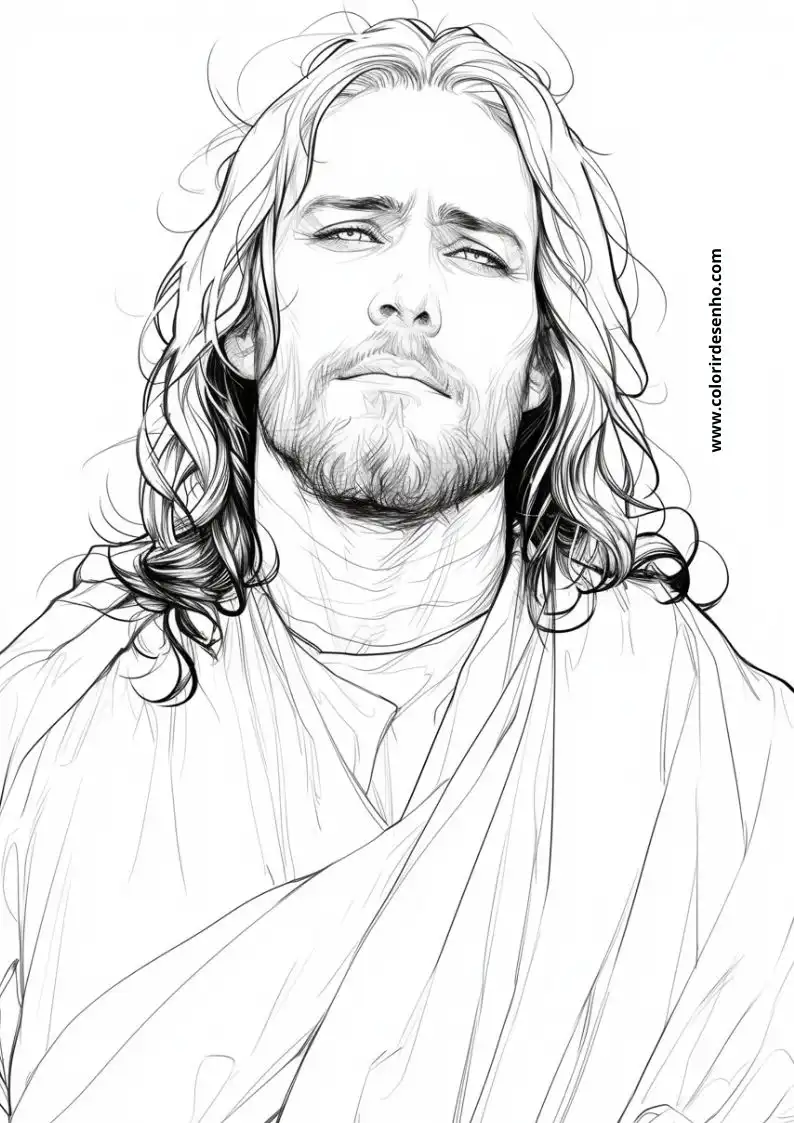 Realistic Jesus Christ Coloring Pages 6