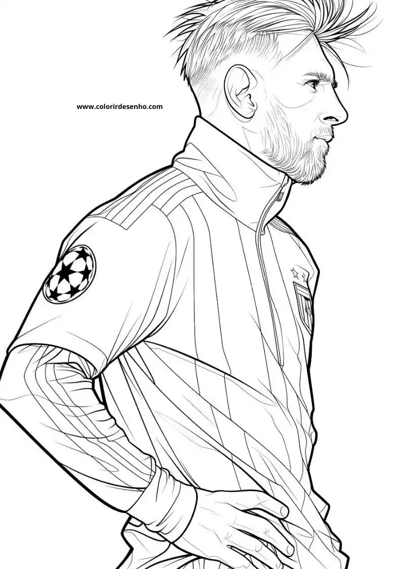 Realistic Lionel Messi Coloring Pages 1
