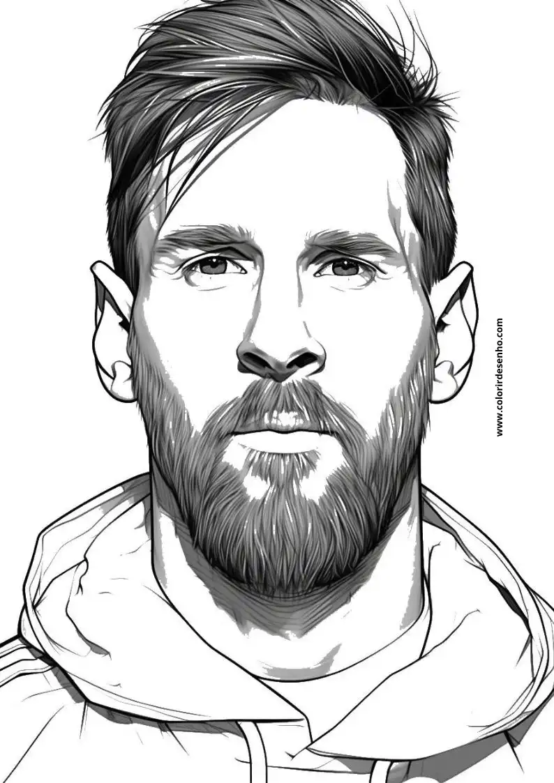 Realistic Lionel Messi Coloring Pages 10