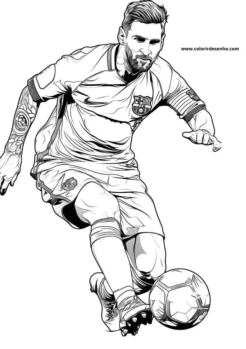 Realistic Lionel Messi Coloring Pages 2