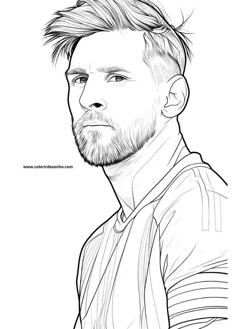 Realistic Lionel Messi Coloring Pages 4