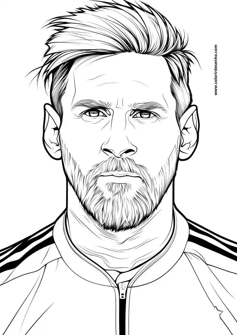 Realistic Lionel Messi Coloring Pages 5