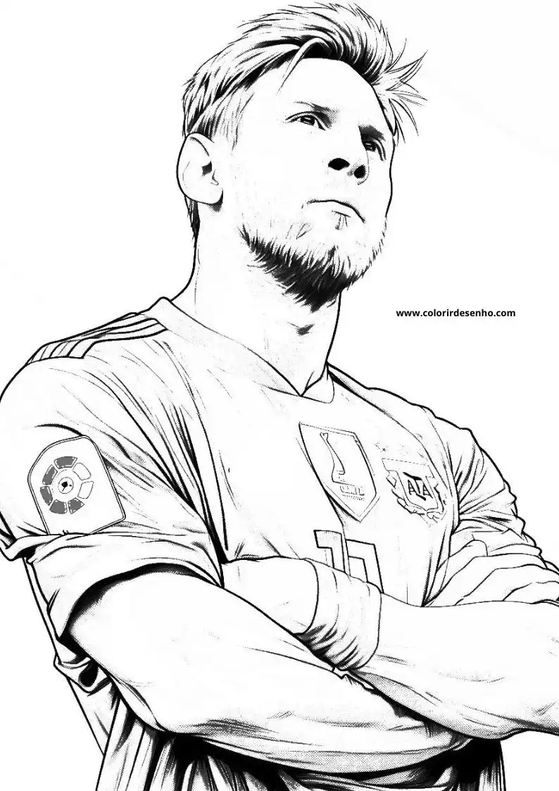 Realistic Lionel Messi Coloring Pages 6