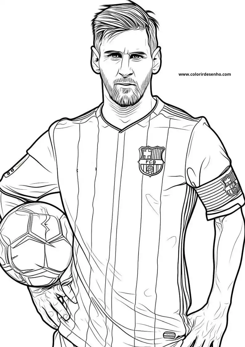 Realistic Lionel Messi Coloring Pages 8