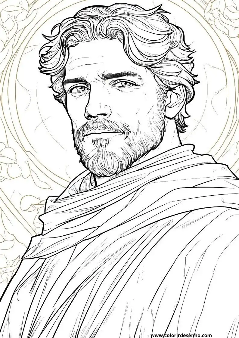 Realistic Man Coloring Pages 10