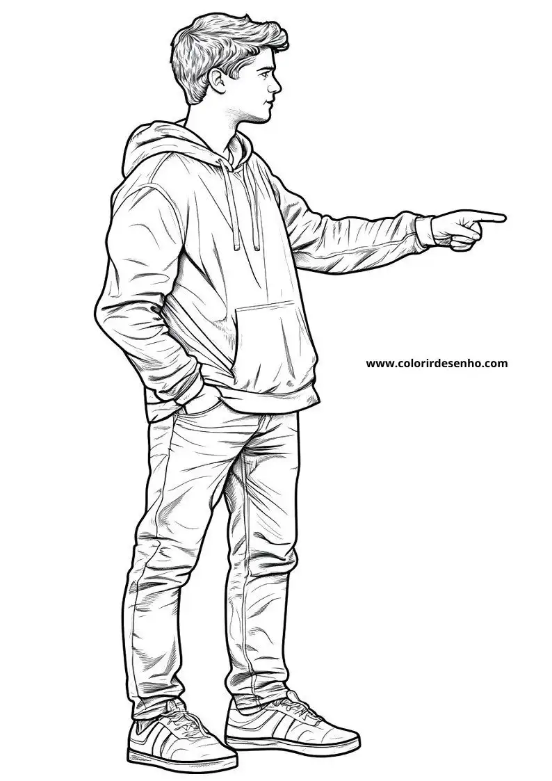 Realistic Man Coloring Pages 6