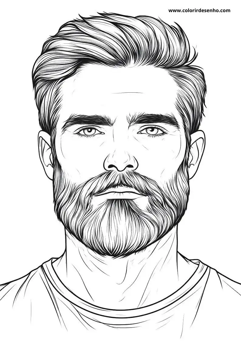 Realistic Man Coloring Pages 8