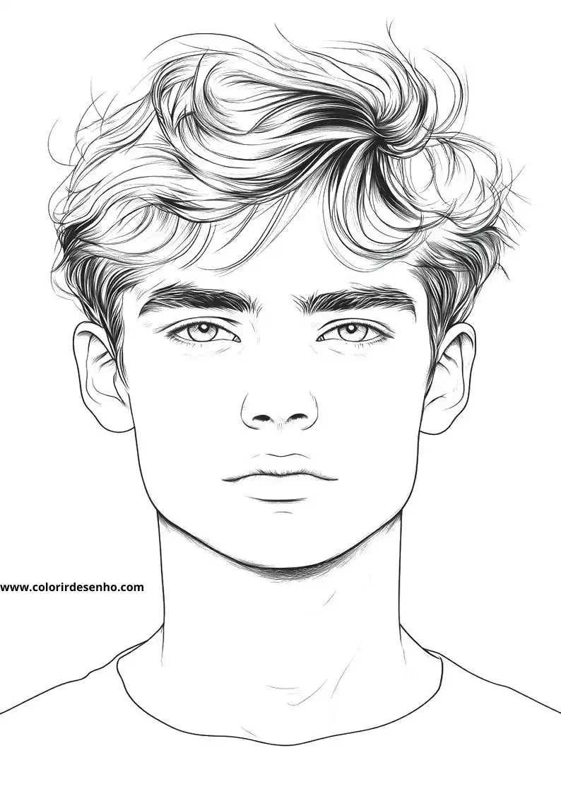 Man's Face Coloring Pages (258+ Free Printables) 38 Realistic Mans Face 22372