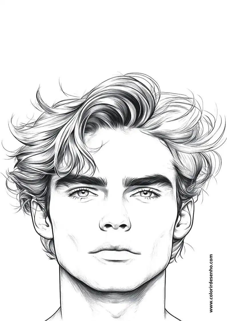 Man's Face Coloring Pages (258+ Free Printables) 39 Realistic Mans Face 22373