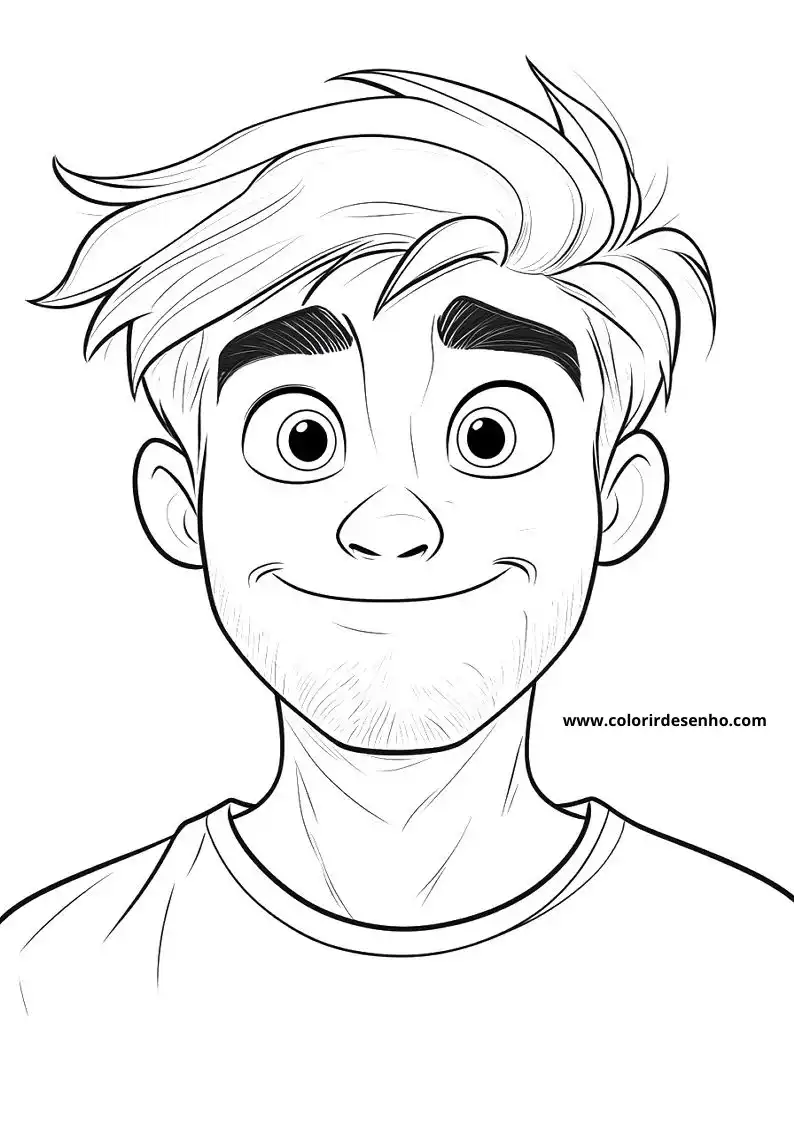 Man's Face Coloring Pages (258+ Free Printables) 40 Realistic Mans Face 22374