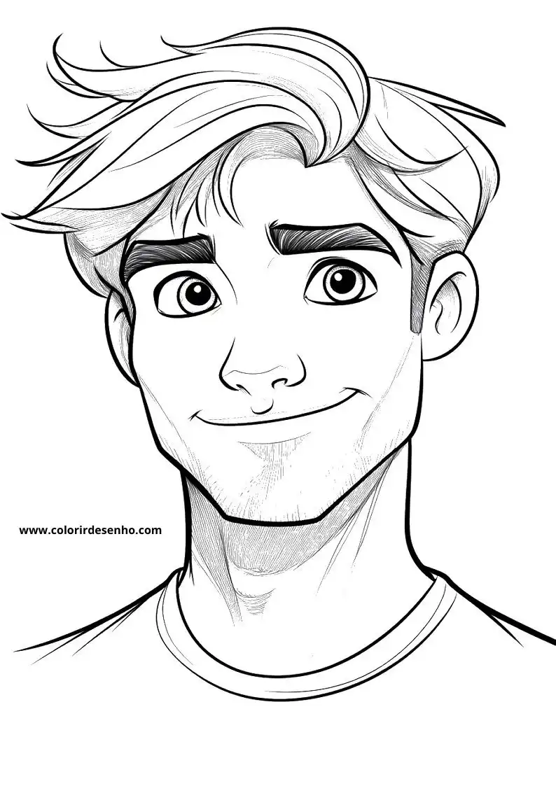Man's Face Coloring Pages (258+ Free Printables) 41 Realistic Mans Face 22375