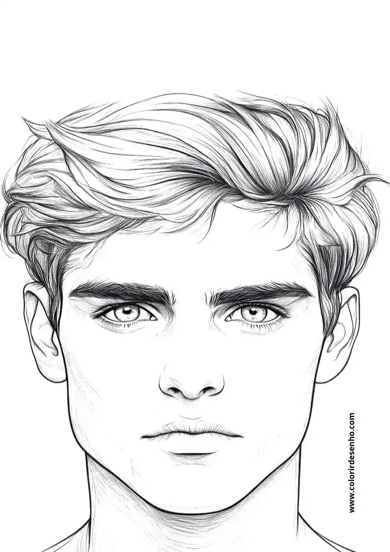 Man's Face Coloring Pages (258+ Free Printables) 44 Realistic Mans Face 22378