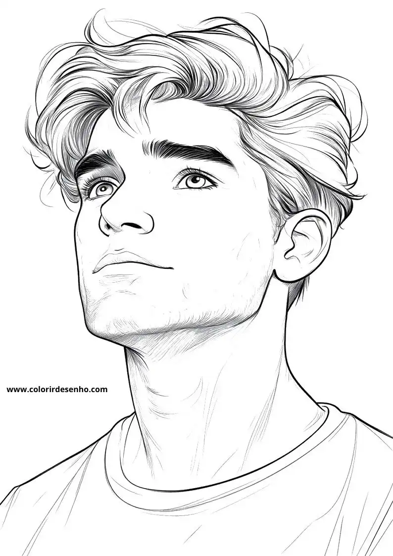 Man's Face Coloring Pages (258+ Free Printables) 46 Realistic Mans Face 22380