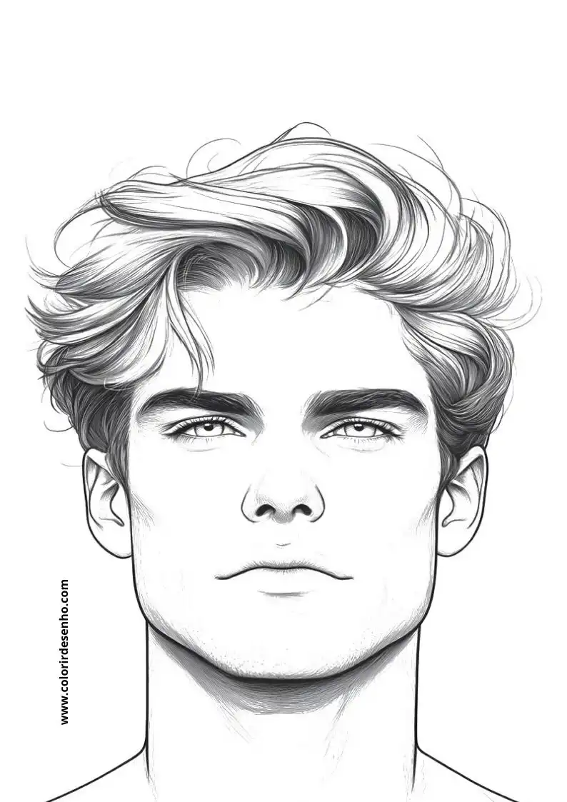 Man's Face Coloring Pages (258+ Free Printables) 47 Realistic Mans Face 22381