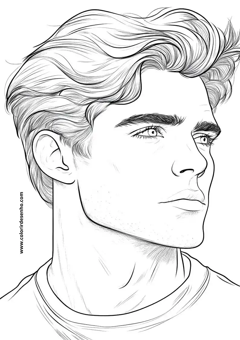 Man's Face Coloring Pages (258+ Free Printables) 48 Realistic Mans Face 22382