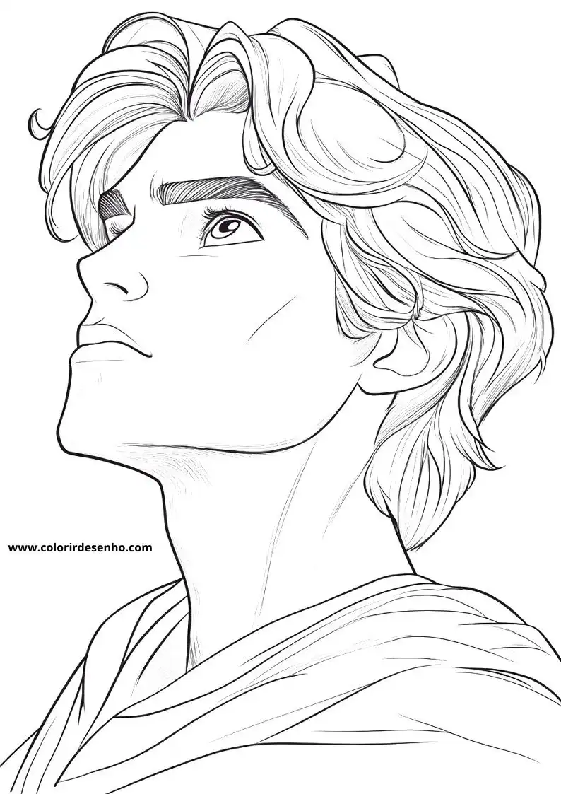 Realistic Man’s Face Coloring Pages 8