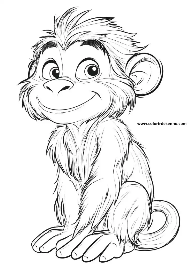 Realistic Monkey Coloring Pages 10