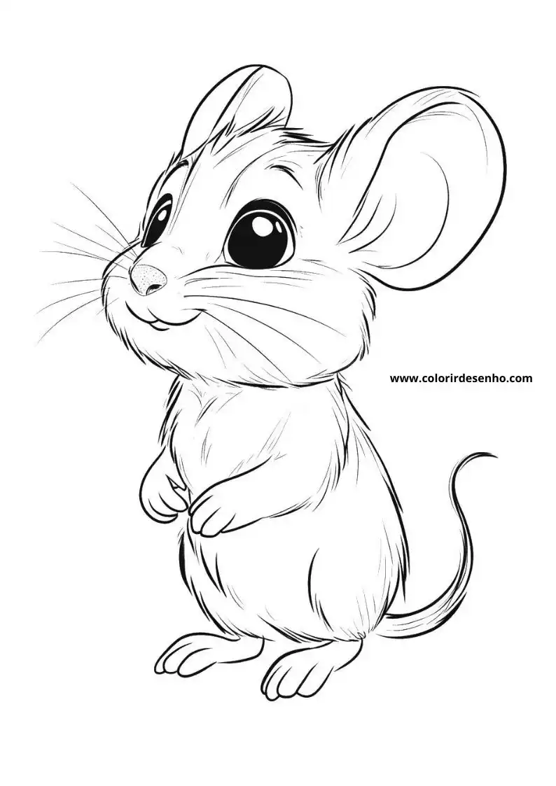 Realistic Mouse Coloring Pages 2