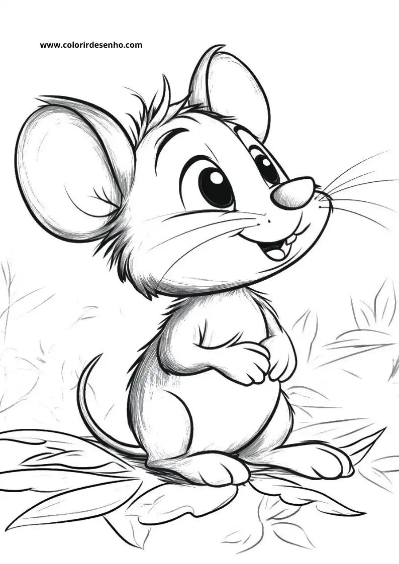 Realistic Mouse Coloring Pages 3