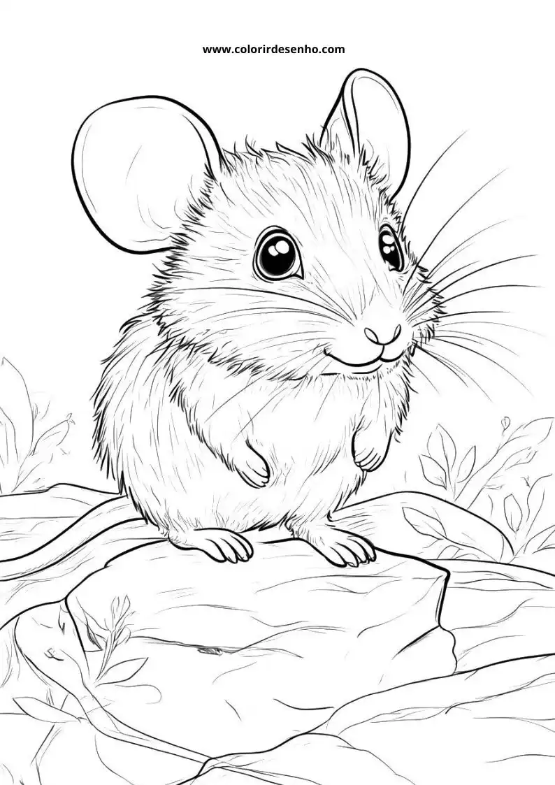 Realistic Mouse Coloring Pages 5