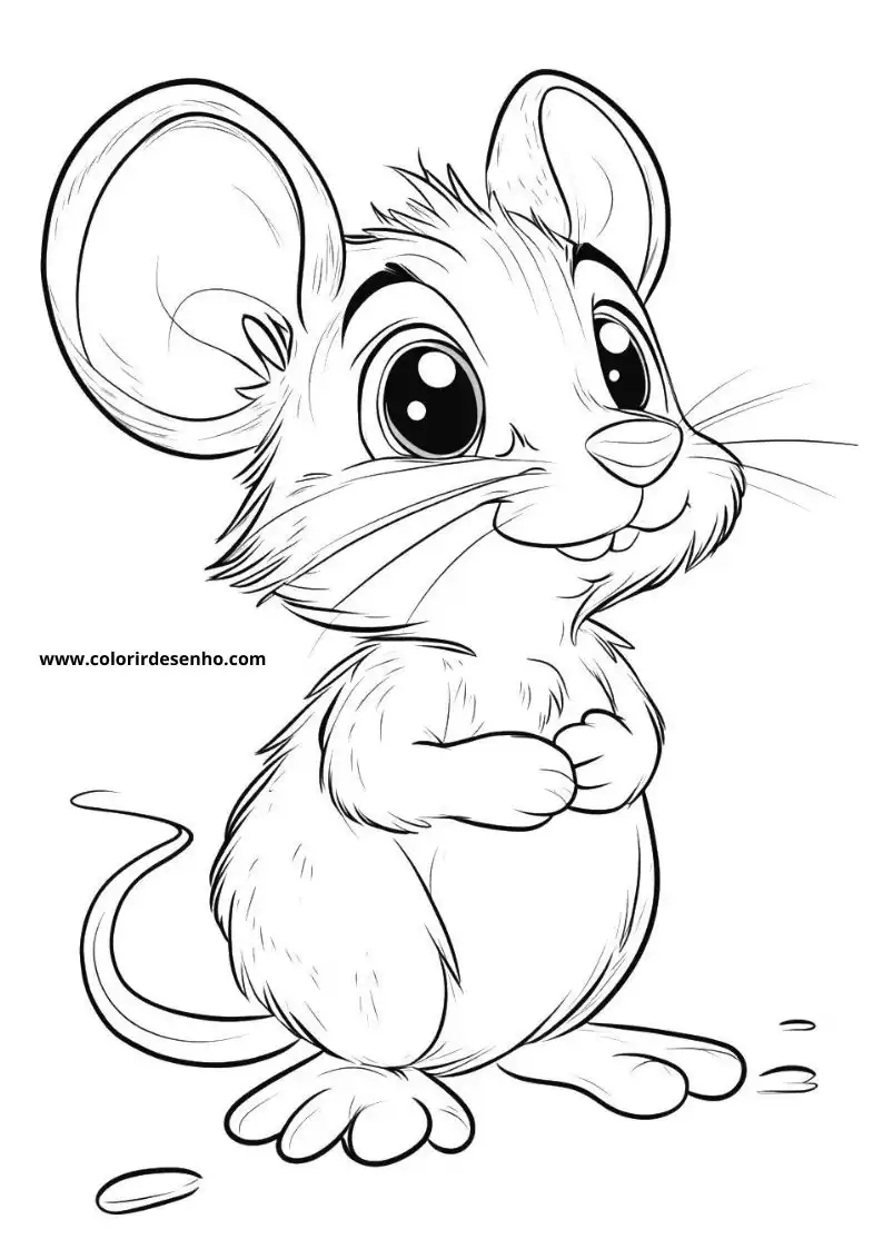 Realistic Mouse Coloring Pages 7