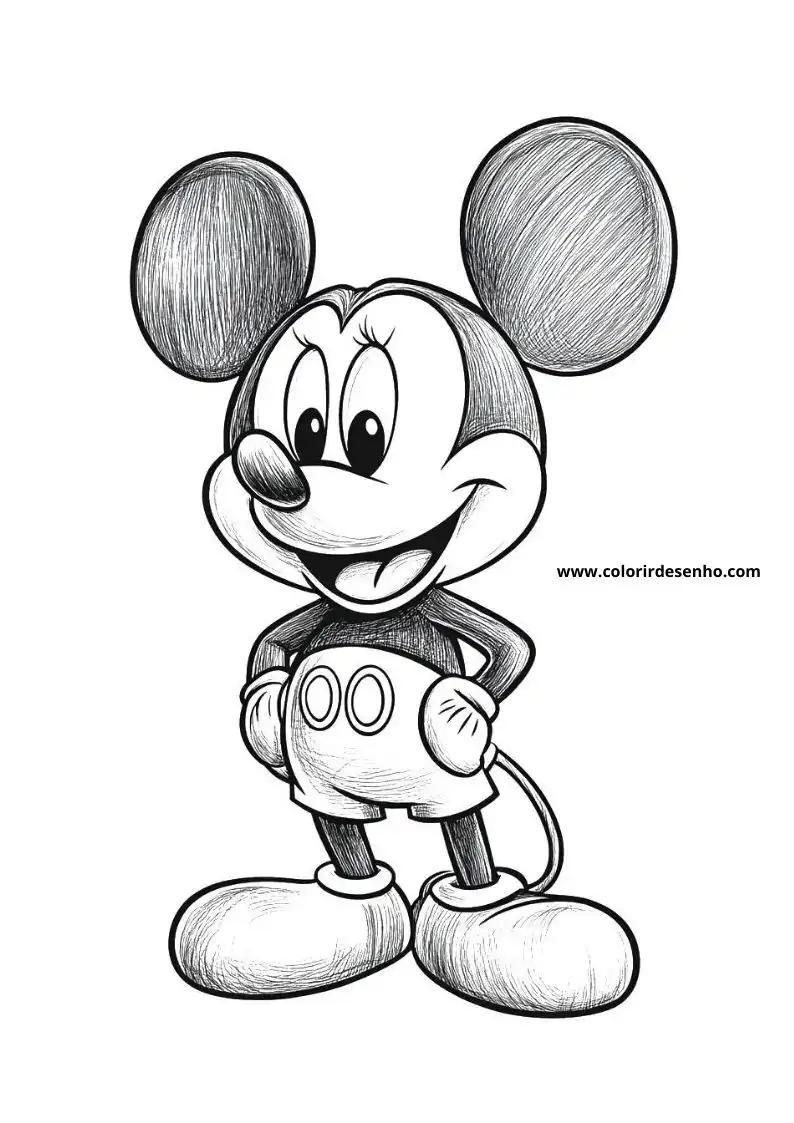 Realistic Mouse Coloring Pages 9
