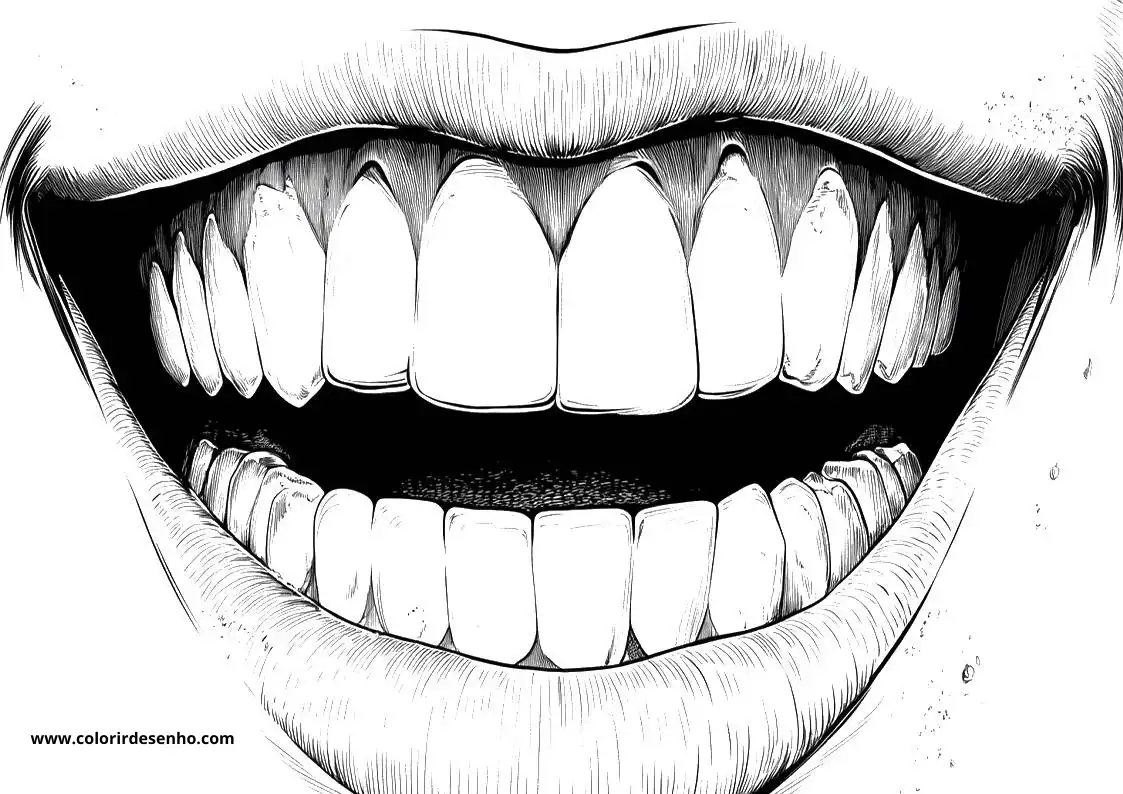 Realistic Mouth Coloring Pages 1