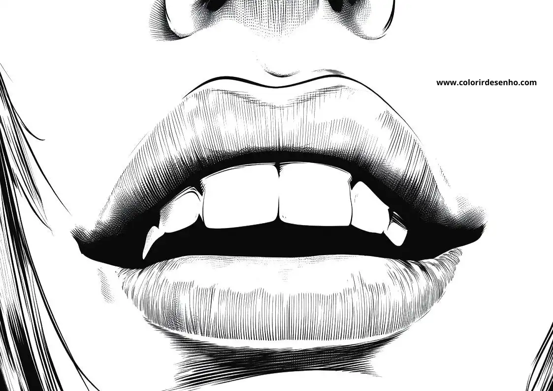 Realistic Mouth Coloring Pages 2