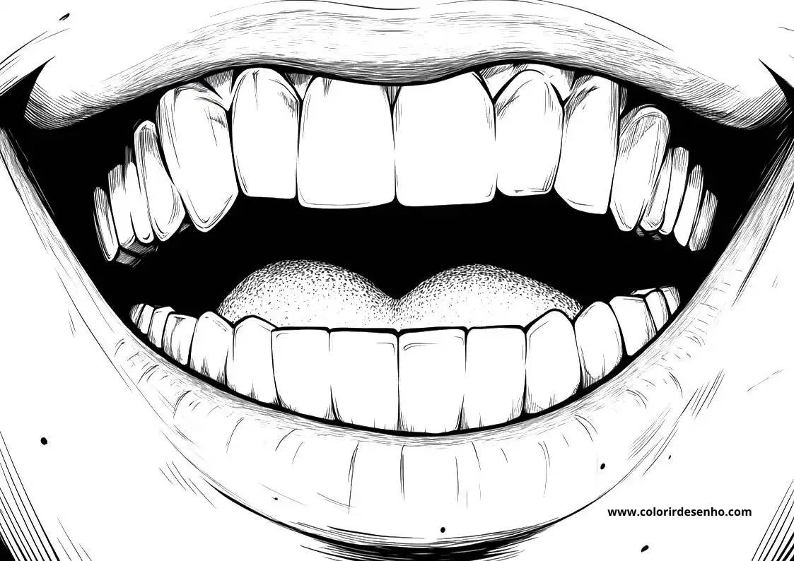 Realistic Mouth Coloring Pages 3