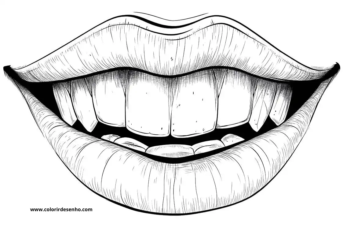 Realistic Mouth Coloring Pages 5
