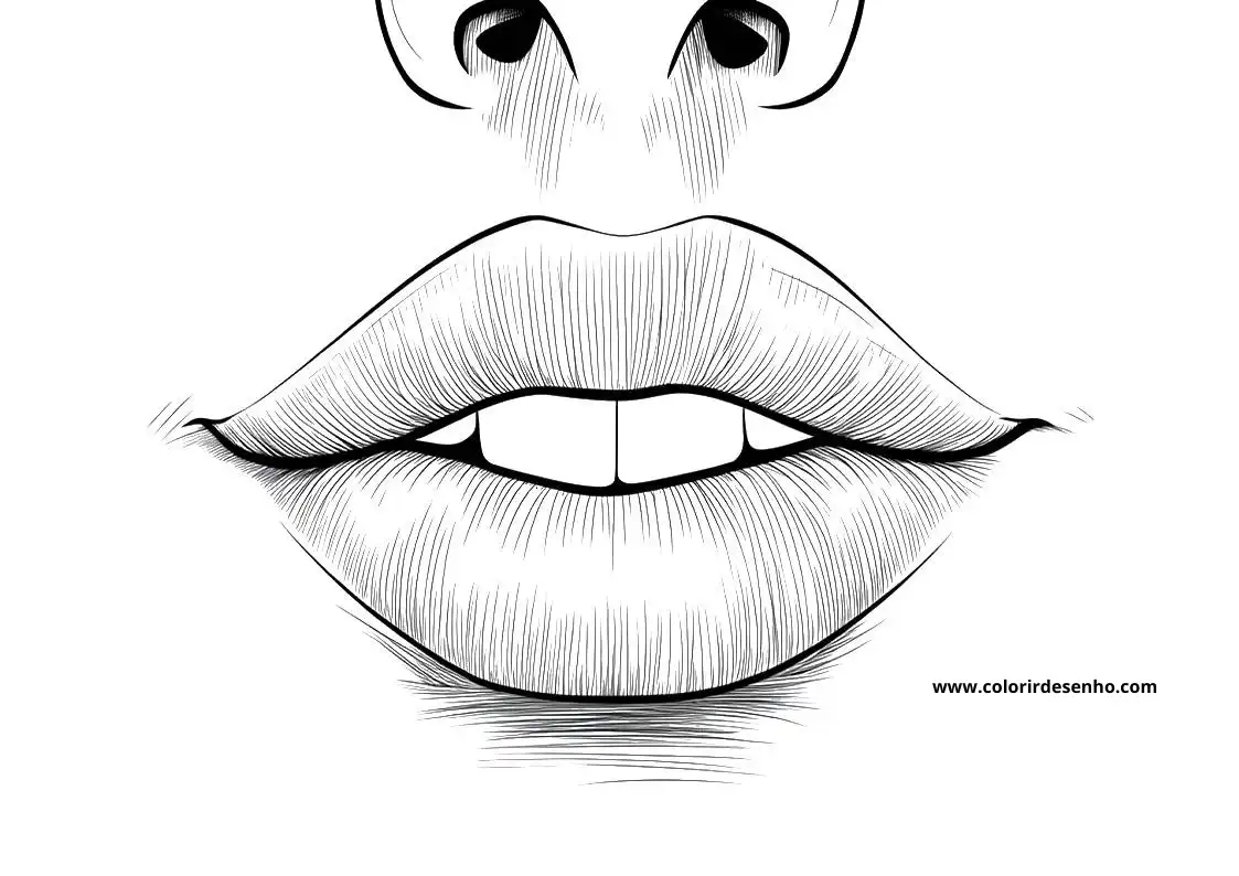 Realistic Mouth Coloring Pages 6