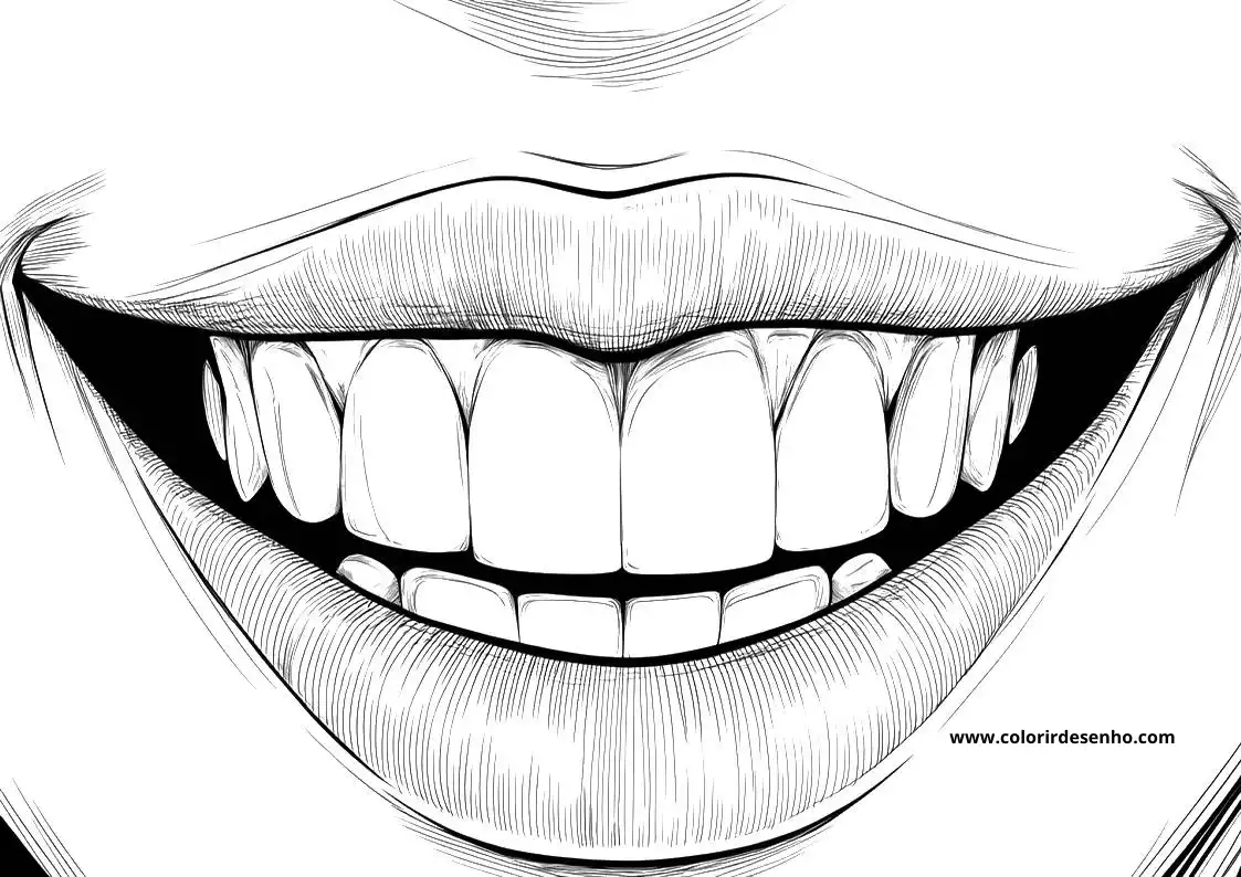 Realistic Mouth Coloring Pages 7
