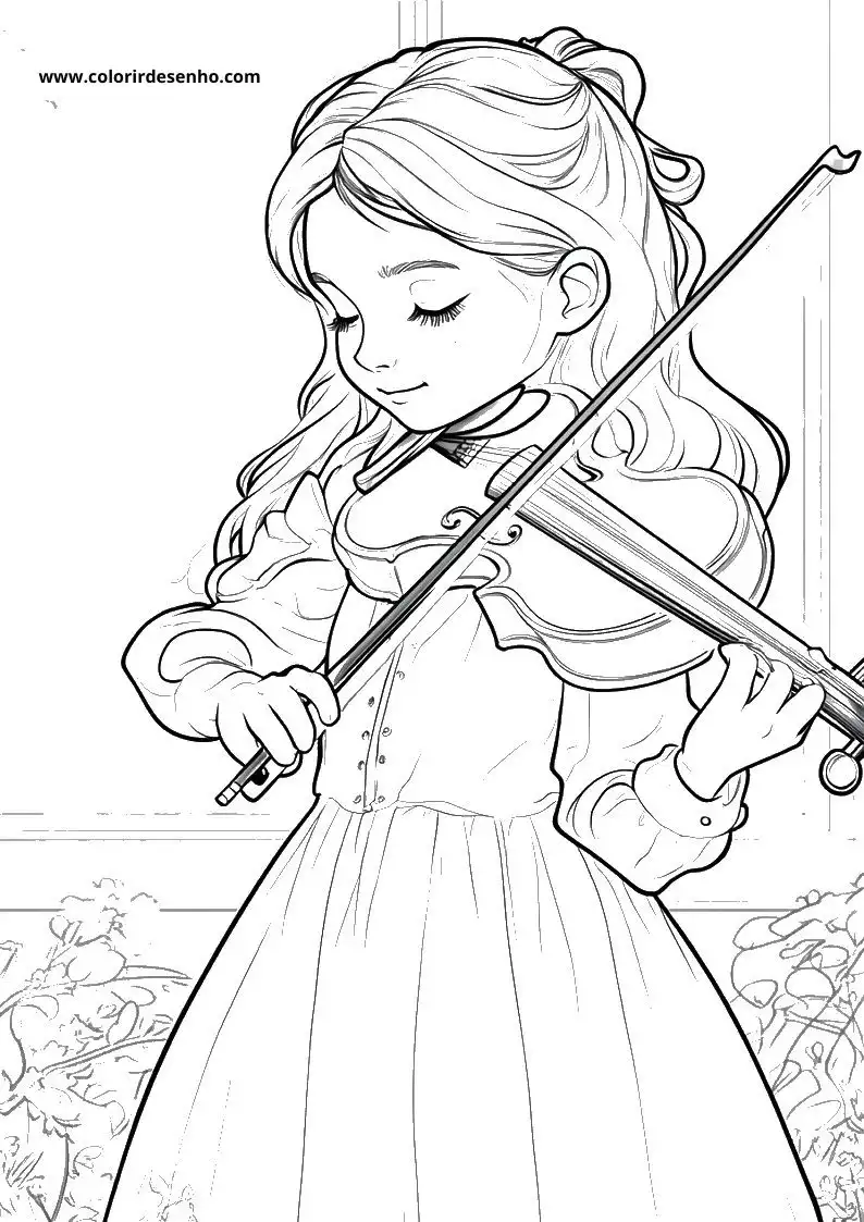 Realistic Music Coloring Pages 2
