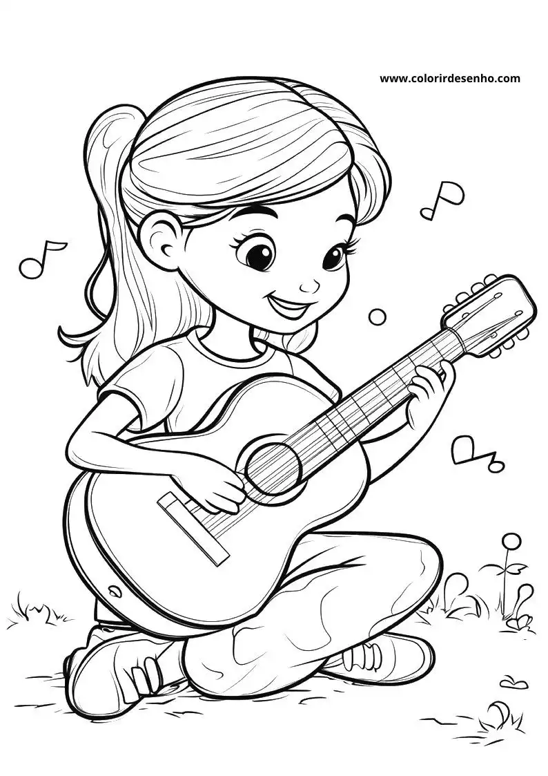Realistic Music Coloring Pages 5
