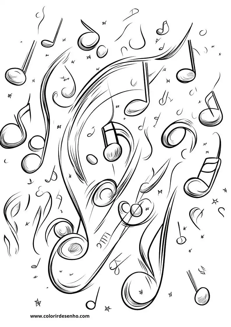 Realistic Music Coloring Pages 6