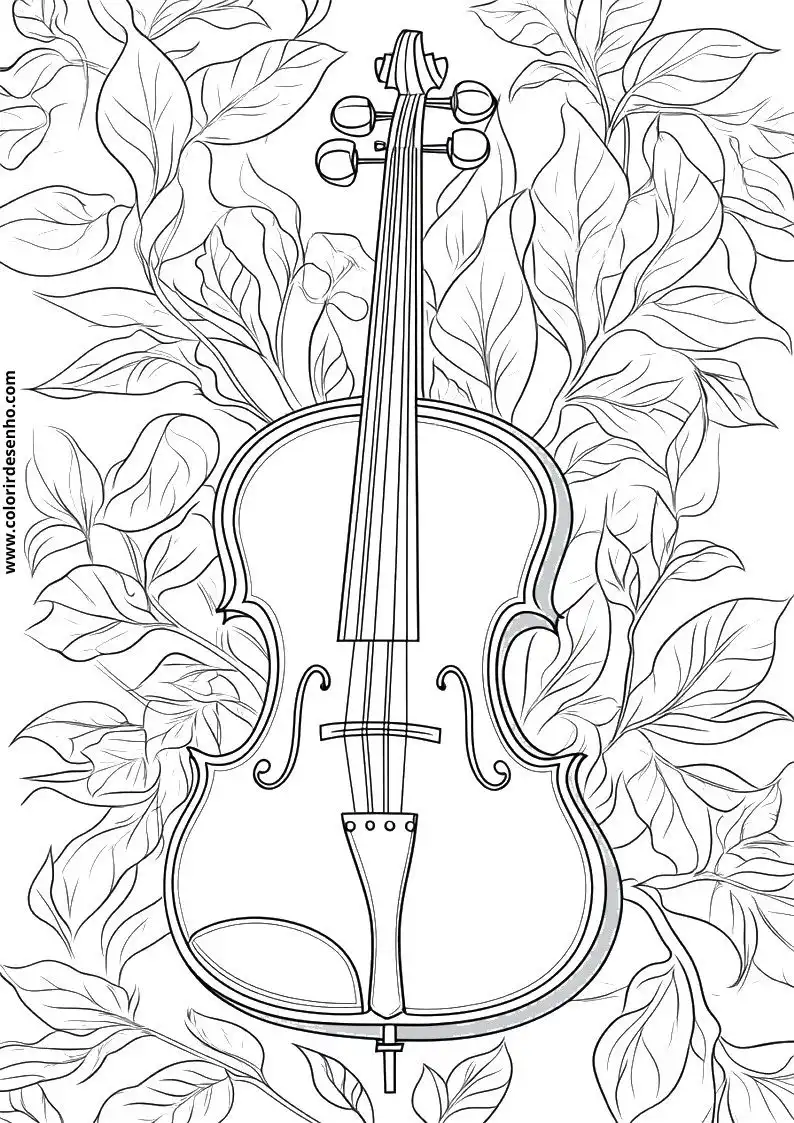 Realistic Music Coloring Pages 7