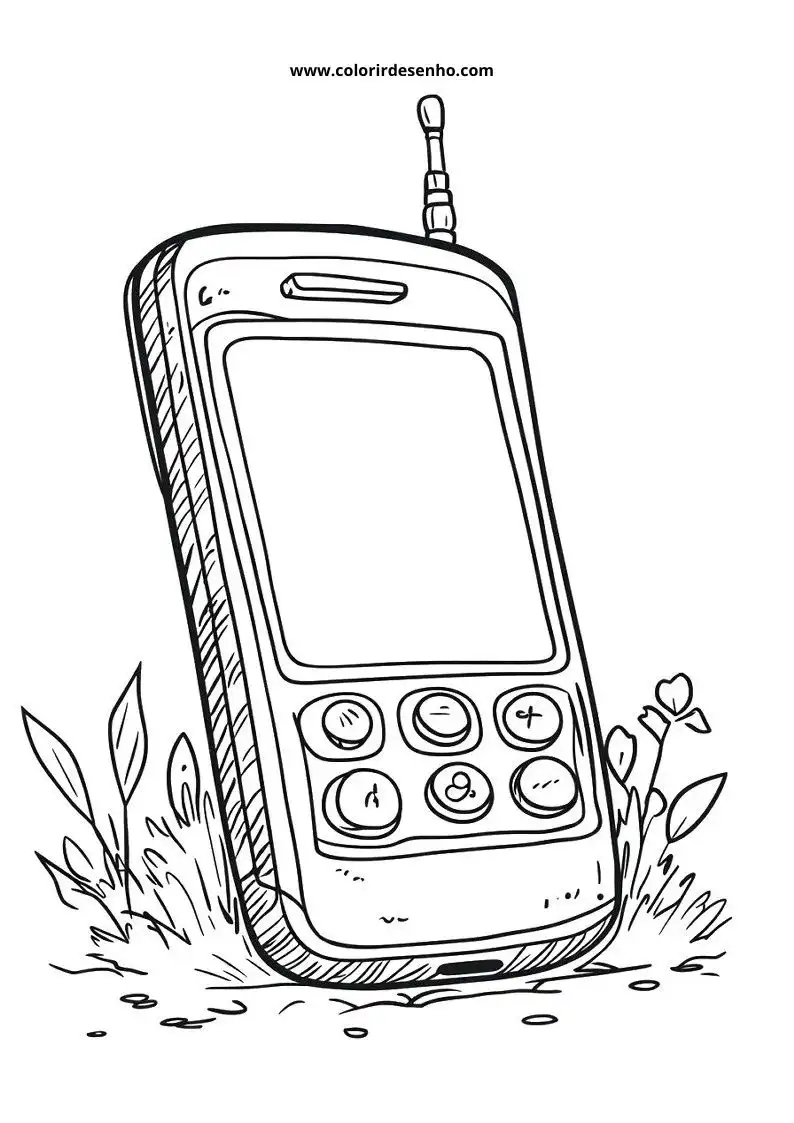 Realistic Phone Coloring Pages 10