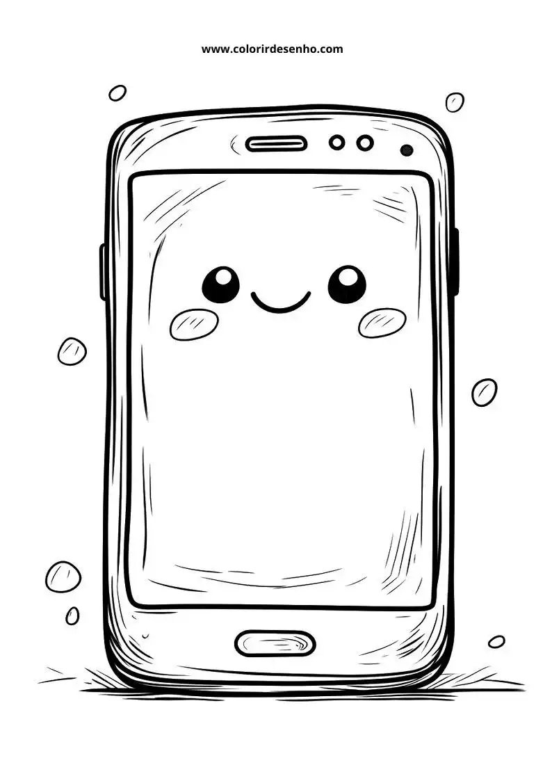 Realistic Phone Coloring Pages 12