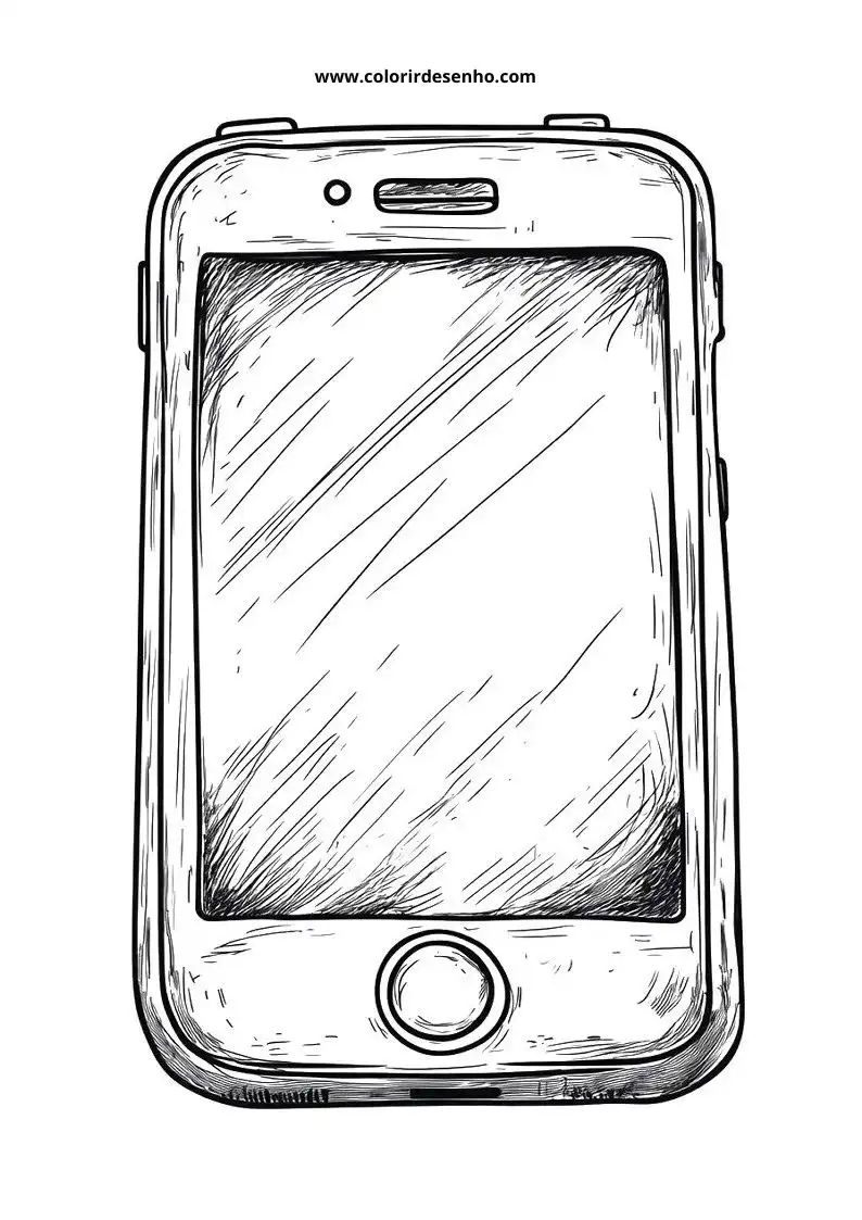 Realistic Phone Coloring Pages 3