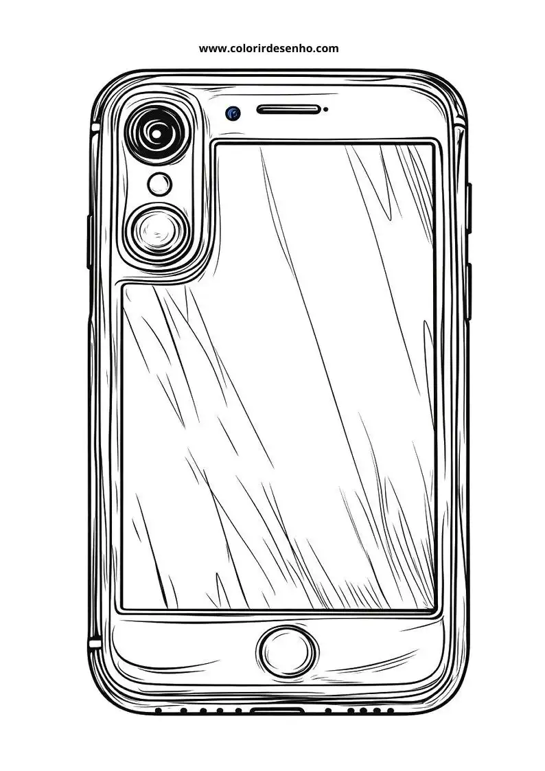 Realistic Phone Coloring Pages 4