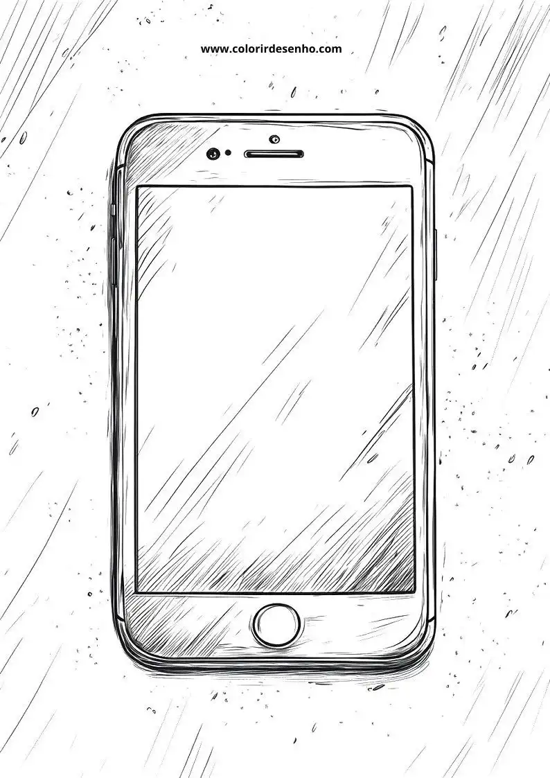 Realistic Phone Coloring Pages 7
