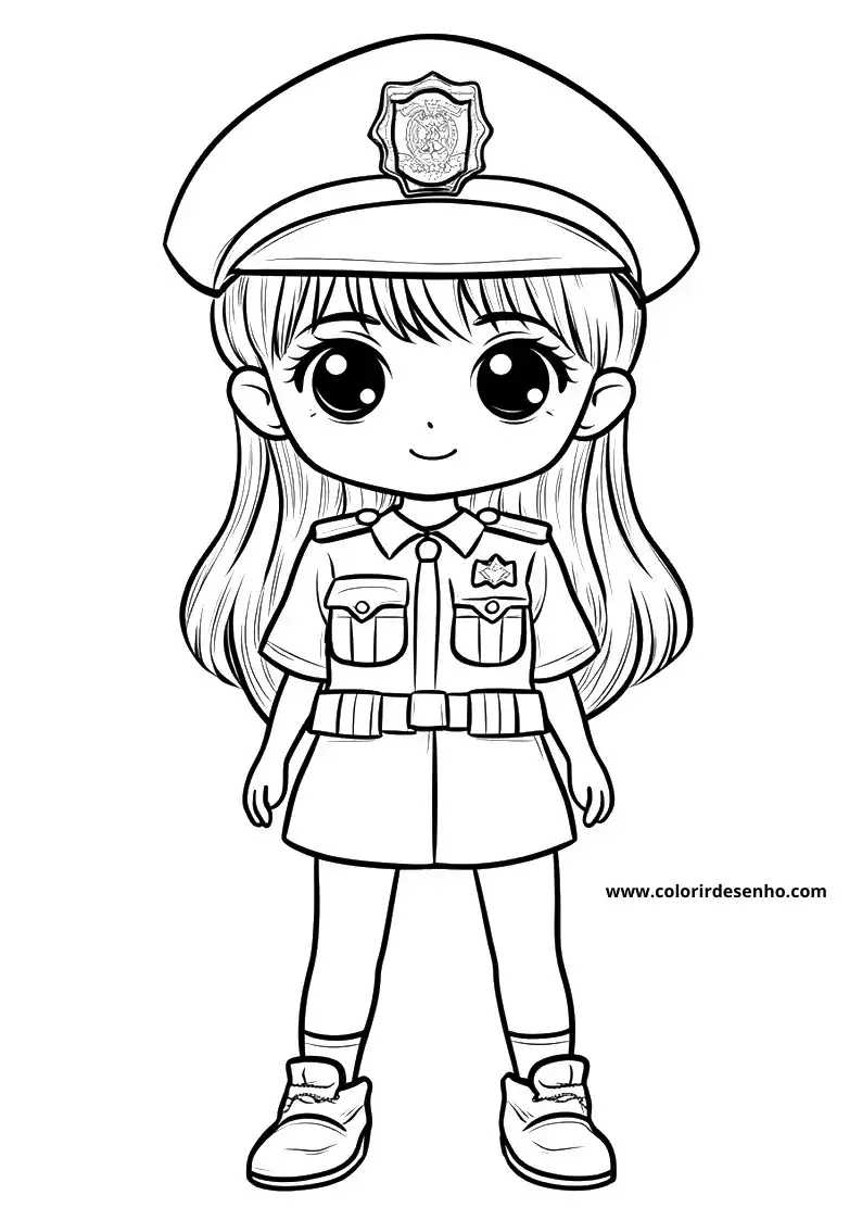Realistic Police Coloring Pages 1