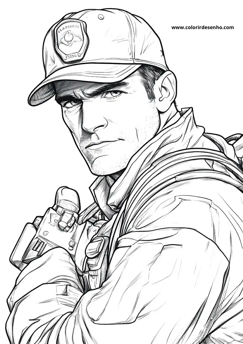 Realistic Police Coloring Pages 3