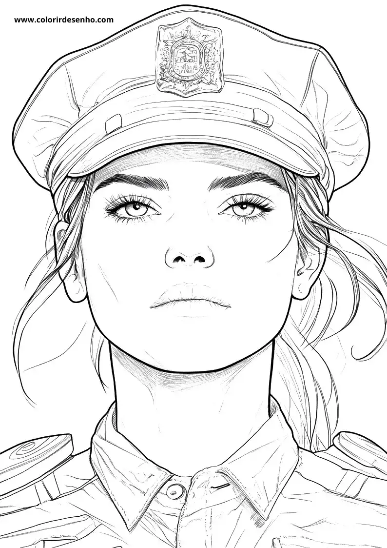 Realistic Police Coloring Pages 4