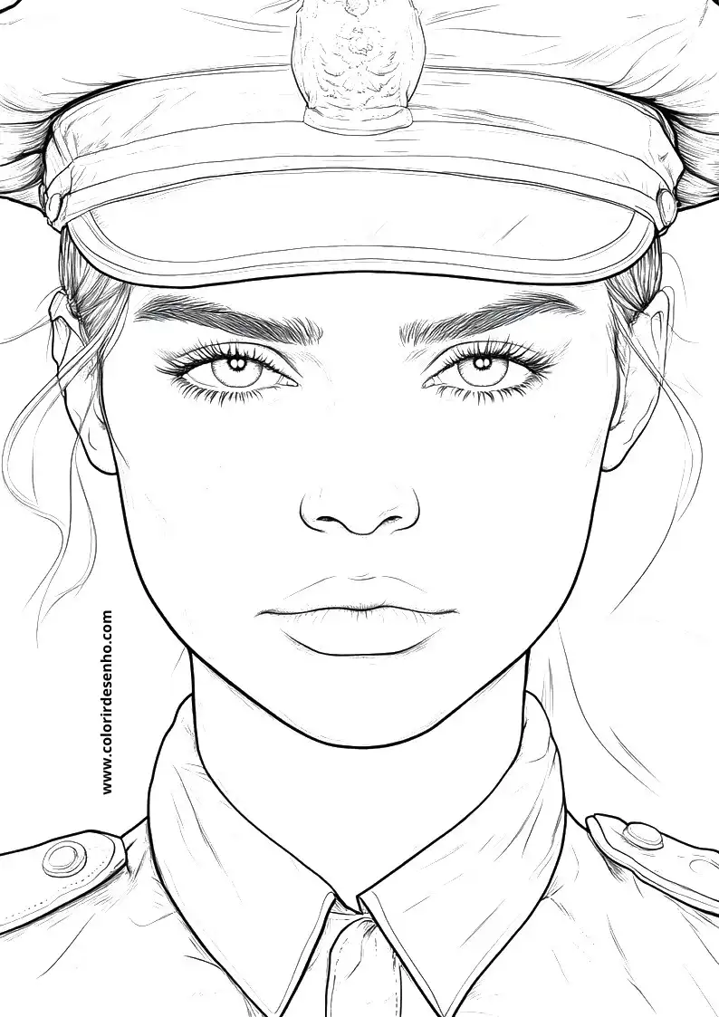 Realistic Police Coloring Pages 6