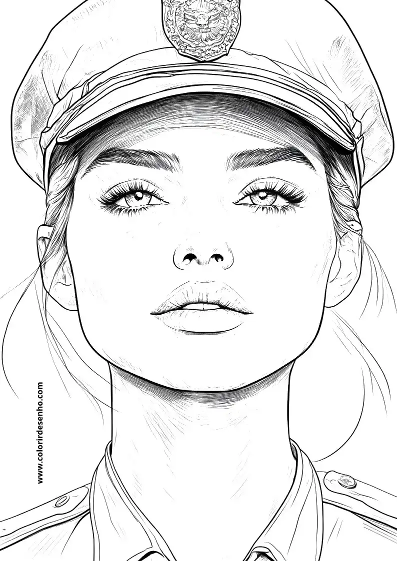 Realistic Police Coloring Pages 7