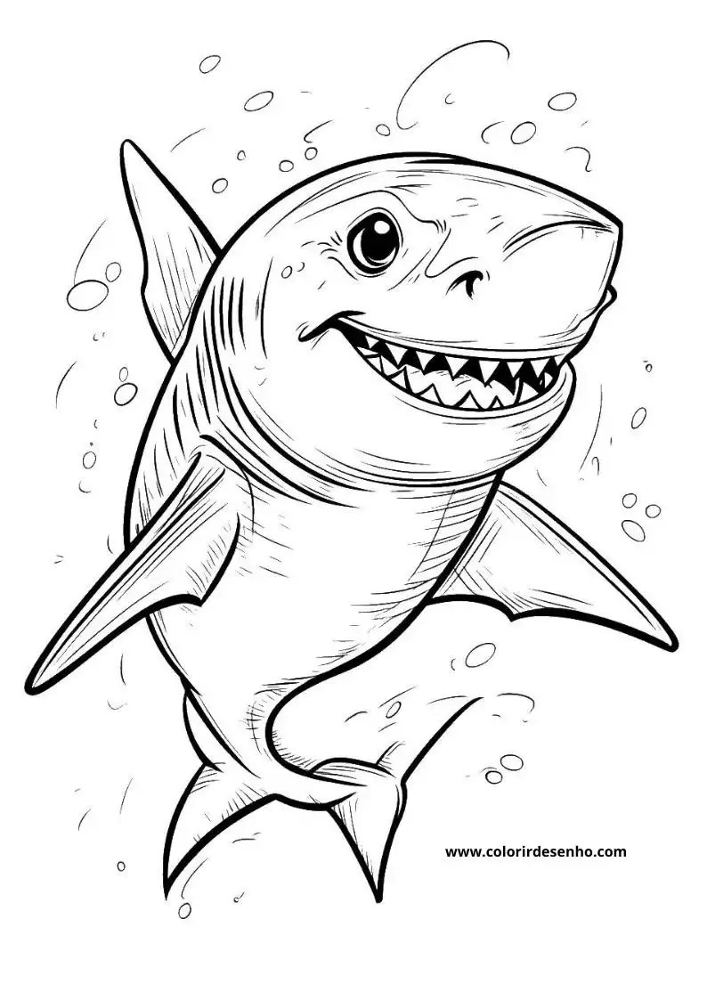 Realistic Shark Coloring Pages 3