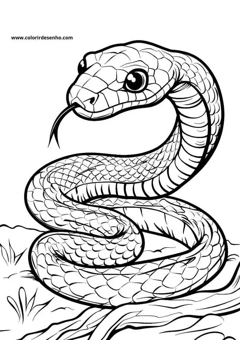 Realistic Snake Coloring Pages 3