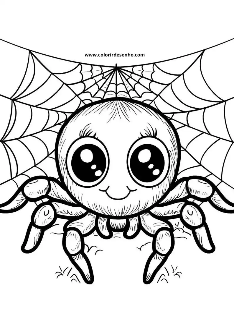 Realistic Spider Coloring Pages 4